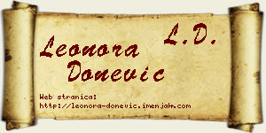 Leonora Donević vizit kartica